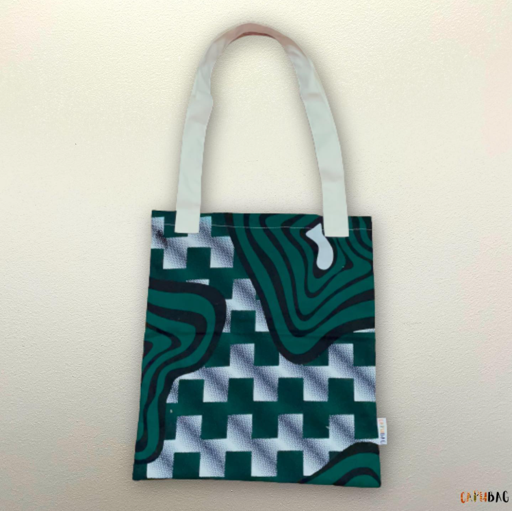 Tote-bag em tons verdes